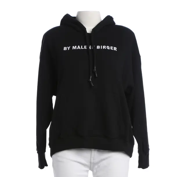 Hoodie, in Black, Cotton, By Malene Birger