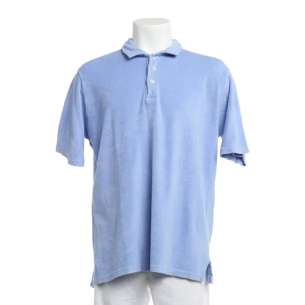 Poloshirt, in Hellblau, Baumwolle, Fedeli
