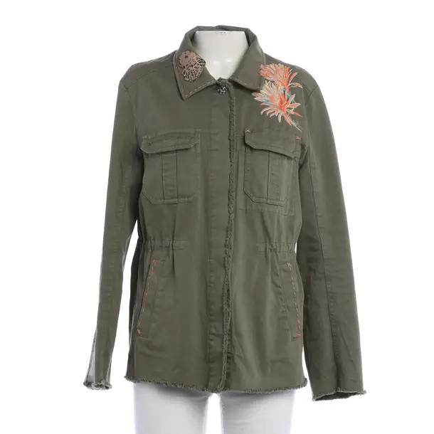 Summer Jacket, in Dark Green, Cotton, Marc Cain