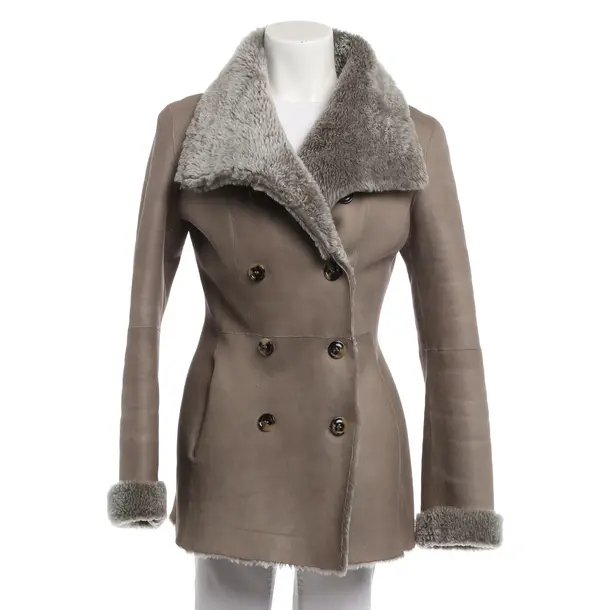 LeatherJacket, in Gray, Leather, Marc Cain