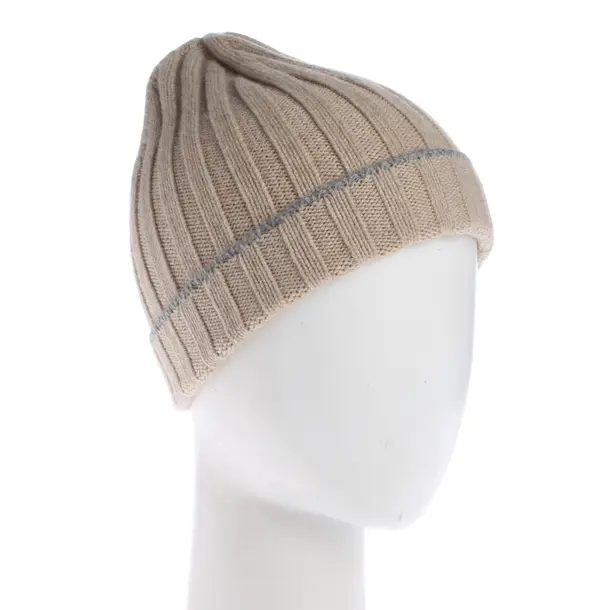 Beanie, in Beige, Cashmere, Brunello Cucinelli