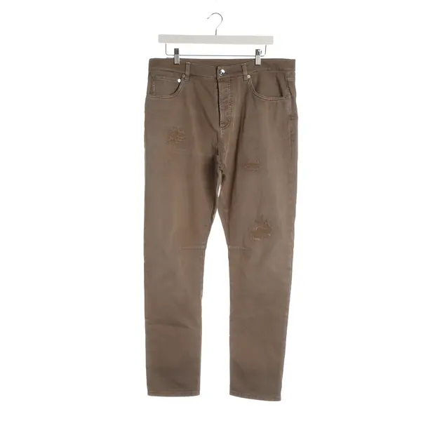 Straight Fit Jeans, in Camel, Cotton, Brunello Cucinelli