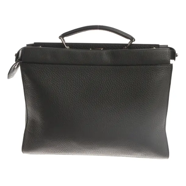 Handbag, in Dark Gray, Leather, Fendi