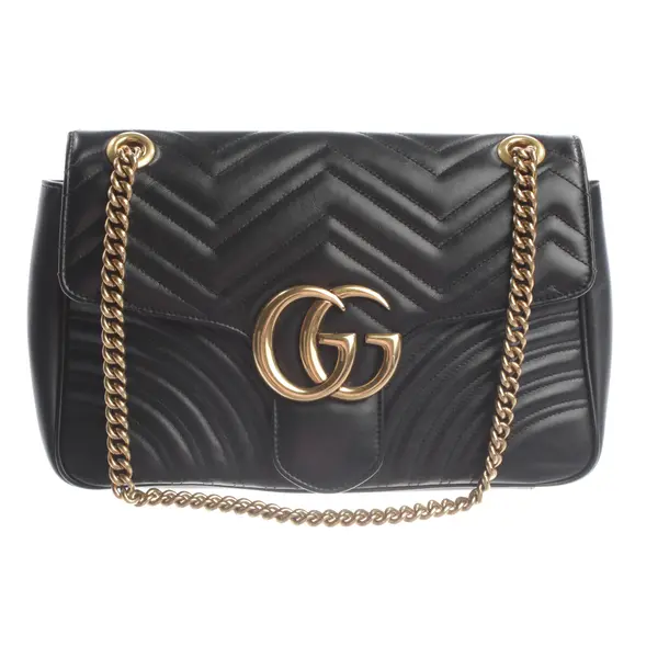 Schultertasche, in Schwarz, Leder, Gucci