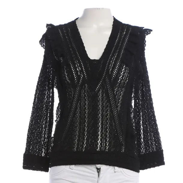 Long Sleeve Shirt, in Black, Polyester, Valentino