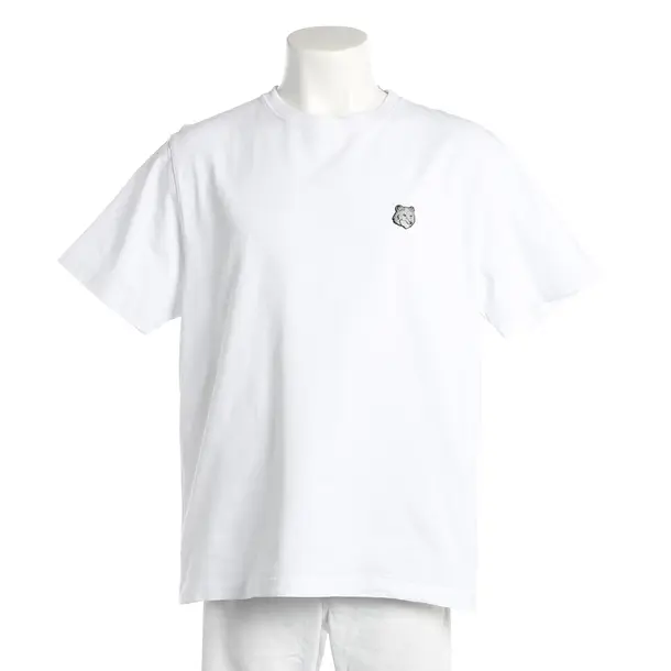 T-Shirt, in Weiß, Baumwolle, Maison Kitsuné