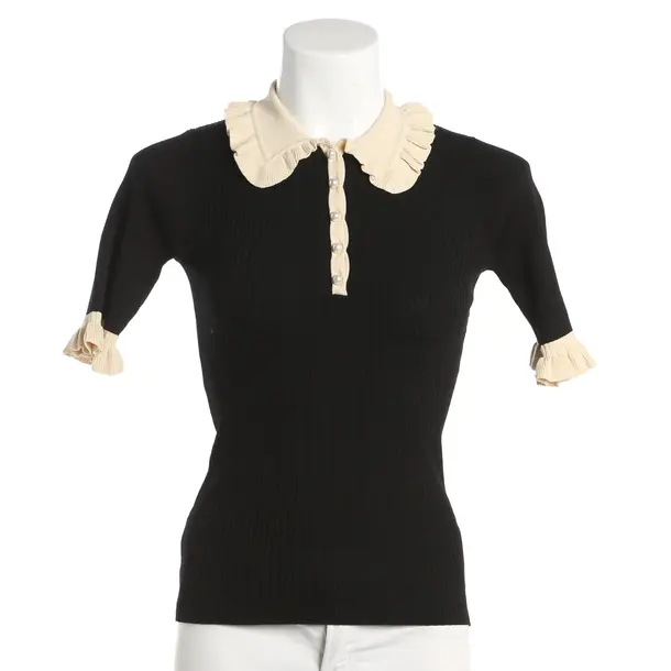 Poloshirt, in Schwarz, Viskose, Sandro