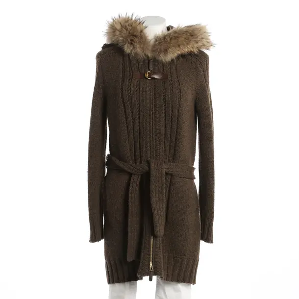 Strickjacke, in Dunkelbraun, Wolle, Gucci