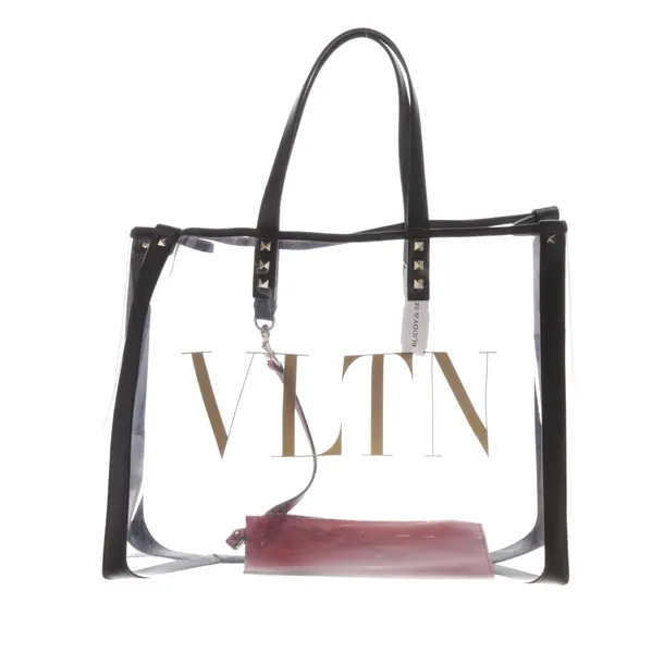 Shopper Bag, in Transparent, Polyester, Valentino