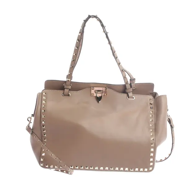 Shopper Bag, in Light Brown, Leather, Valentino