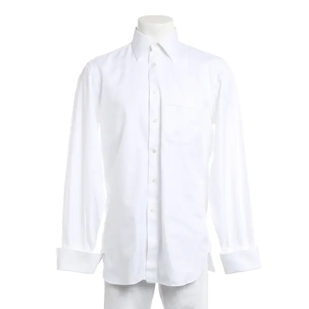 Shirt, in White, Cotton, Brioni