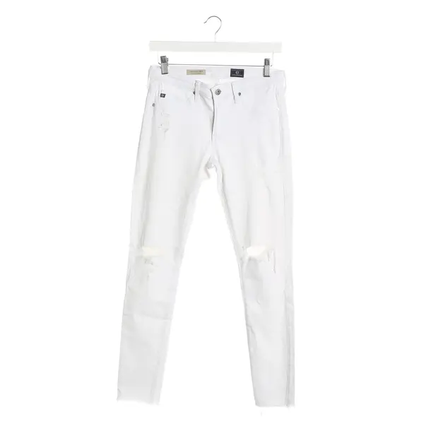 Slim Fit Jeans, in White, Cotton, Adriano Goldschmied
