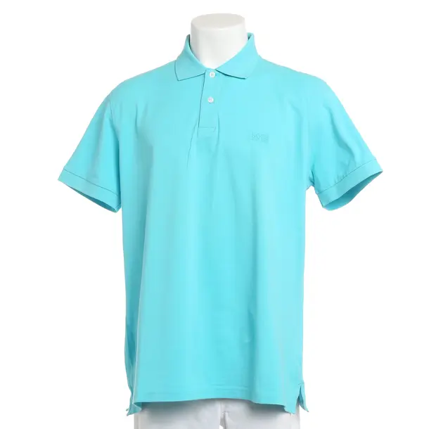 Polo Shirt, in Turquoise, Cotton, Hugo Boss Black Label