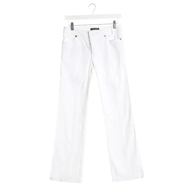 Pants, in White, Cotton, Roberto Cavalli