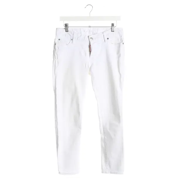 Jeans slim fit, in Bianco, Cotone, Dsquared