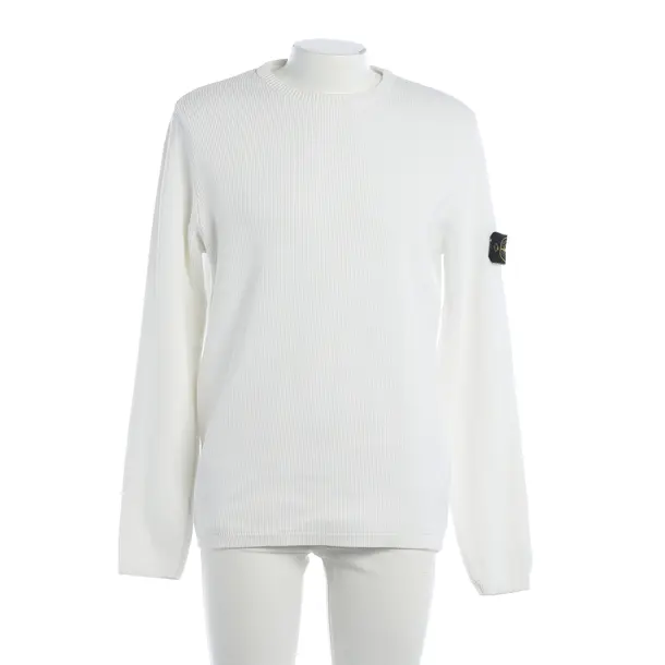 Maglione, in Bianco, Cotone, Isola di pietra