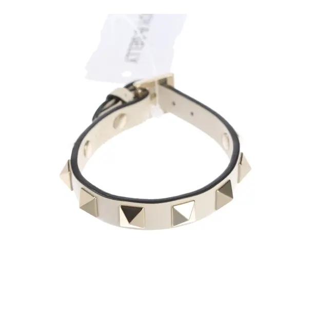 Armband, in Beige, Leder, Valentino