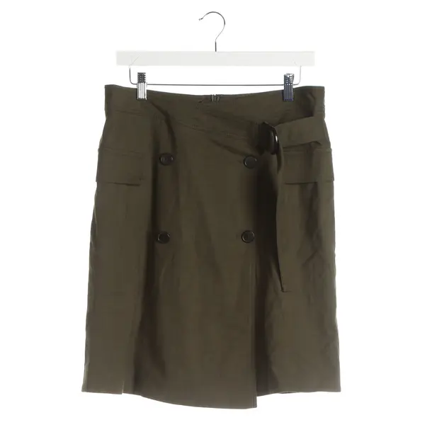 Skirt, in Dark Green, Cotton, Windsor