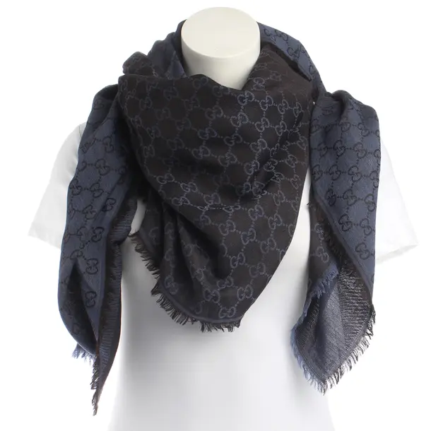 Scarf, in Navy, Wool, Gucci