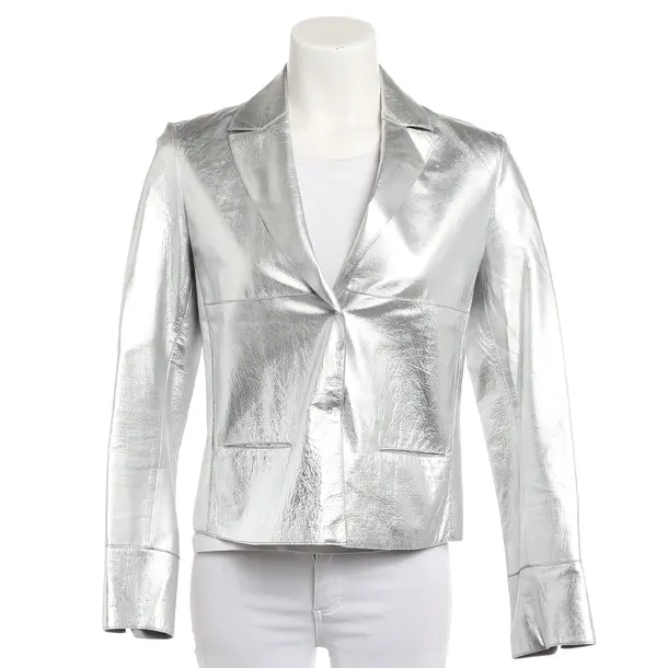 Blazer, in Silver, Leather, Marc Cain