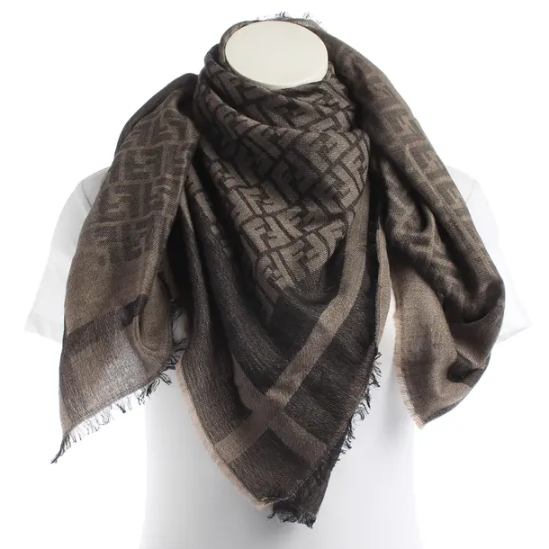 Schal, in Schwarz, Wolle, Fendi