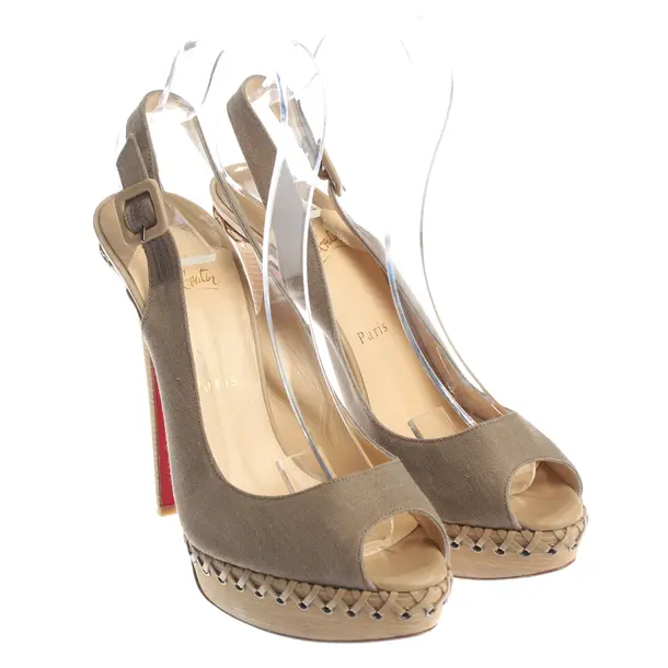 Heeled Sandals, in Light Brown, Christian Louboutin