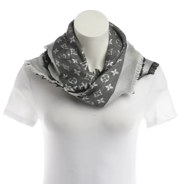 Schal, in Grau, Seide, Louis Vuitton