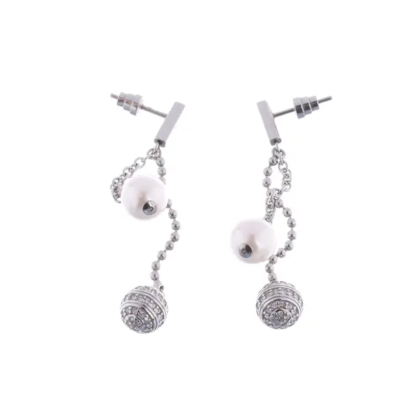 Orecchini, in argento, Metallo (metallico, metallizzato), Emporio Armani