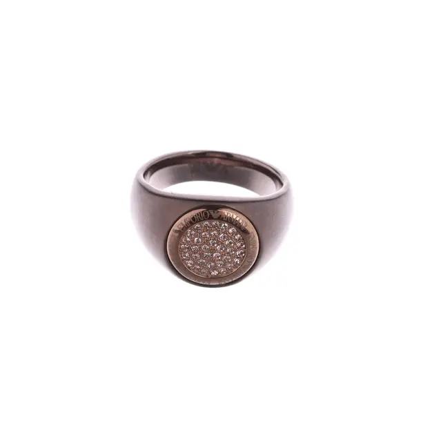 Ring, in Brown, Metal (metallic, metallized), Emporio Armani