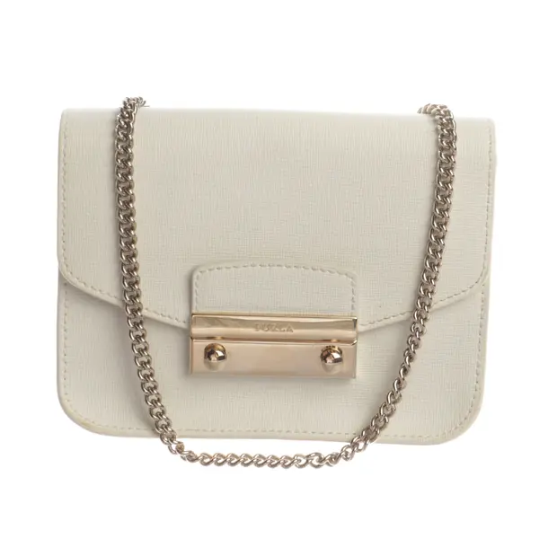 Schultertasche, in Weiß, Leder, Furla