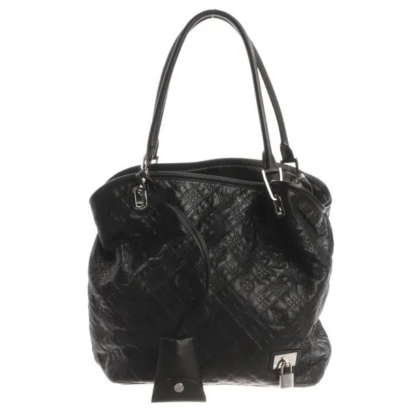 Shopper Bag, in Black, Canvas, Louis Vuitton