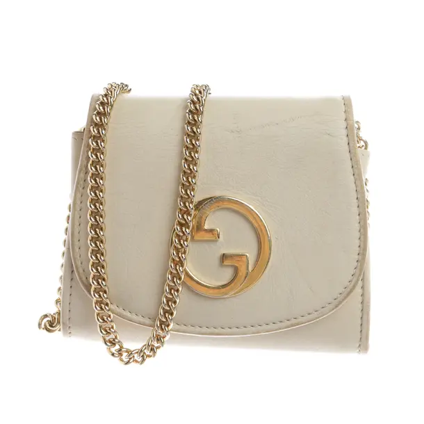 Portafoglio a cinture a tracolla, in Beige, Pelle, Gucci