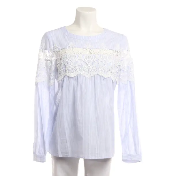 Bluse, in Hellblau, Baumwolle, Steffen Schraut