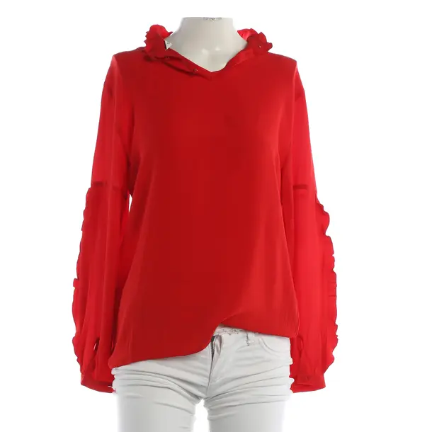 Bluse, in Rot, Seide, Caliban