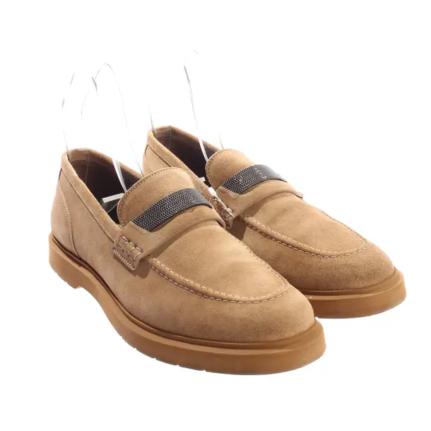 Loafers, in Camel, Brunello Cucinelli