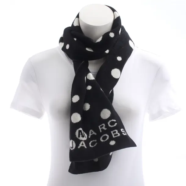 Scarf, in Black, Wool, Marc Jacobs