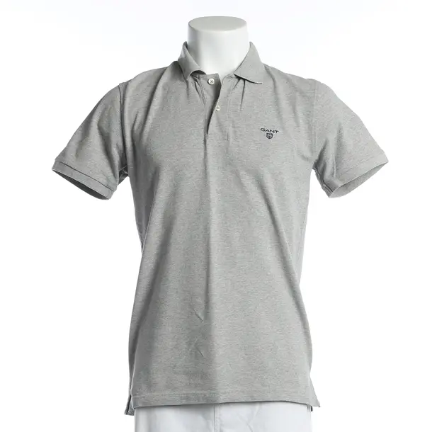 Poloshirt, in Hellgrau, Baumwolle, Gant