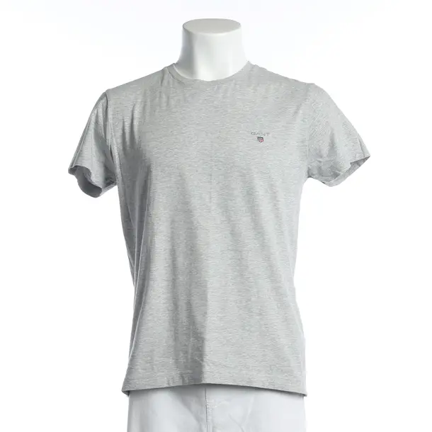 T-Shirt, in Light Gray, Cotton, Gant