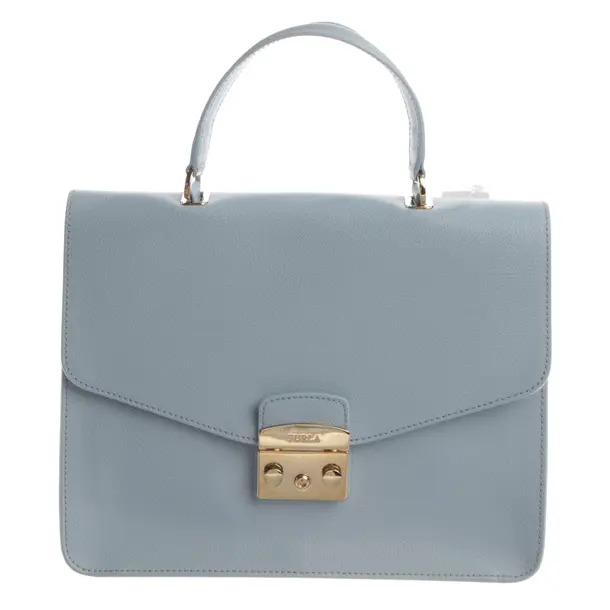 Handtasche, in Hellblau, Leder, Furla