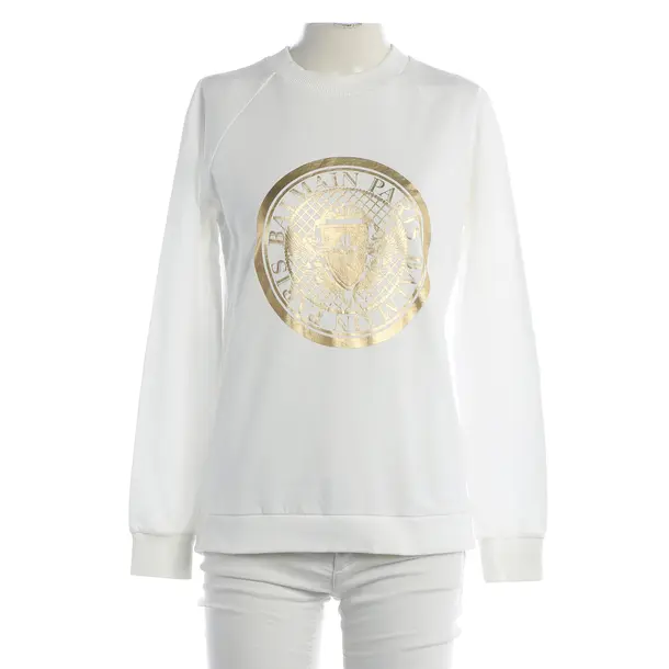 Sweatshirt, in White, Cotton, Balmain