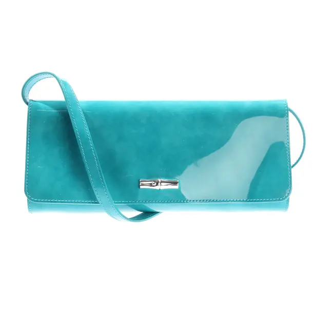 Schultertasche, in Türkis, Leder, Longchamp
