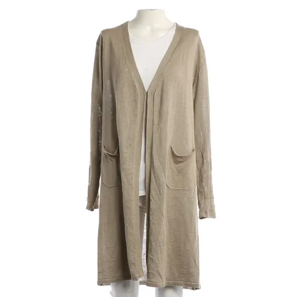 Cardigan, in Brown, Linen, Hemisphere