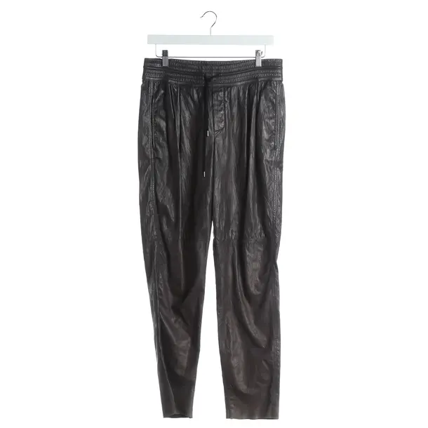 Hose, in Dunkelgrau, Leder, Strenesse
