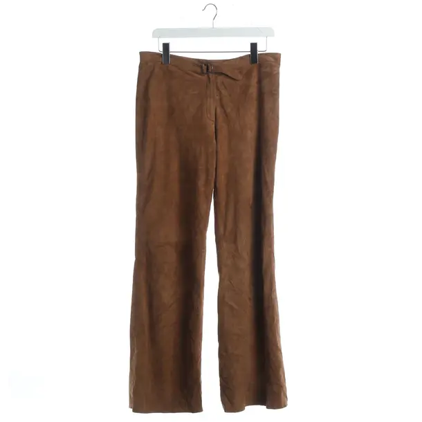 Hose, in Braun, Veloursleder, Iris von Arnim