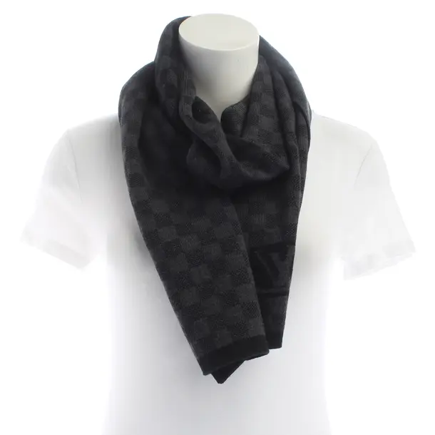 Schal, in Schwarz, Wolle, Louis Vuitton