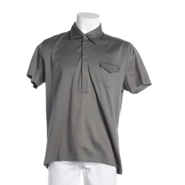 Poloshirt, in Grau, Baumwolle, Prada