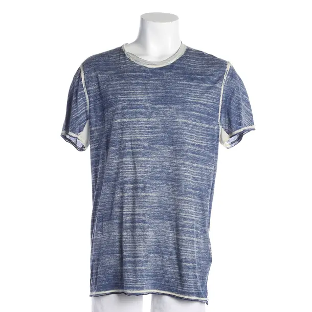 T-Shirt, in Blue, Cotton, Prada Linea Rossa