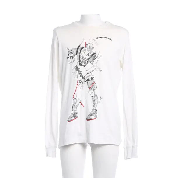 Long Sleeve Shirt, in Cream, Cotton, Dsquared