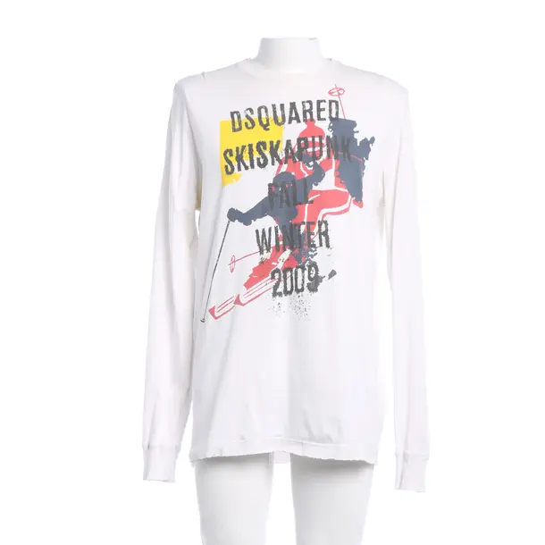 Longsleeve, in Weiß, Baumwolle, Dsquared