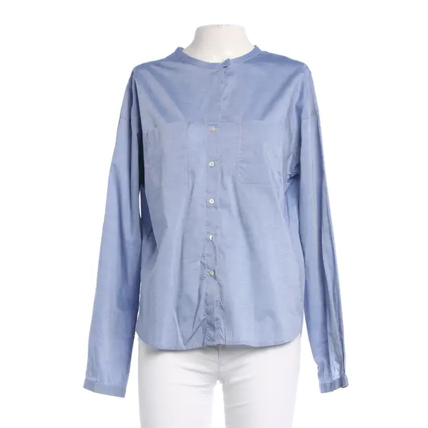 Blouse, in Light Blue, Cotton, Caliban